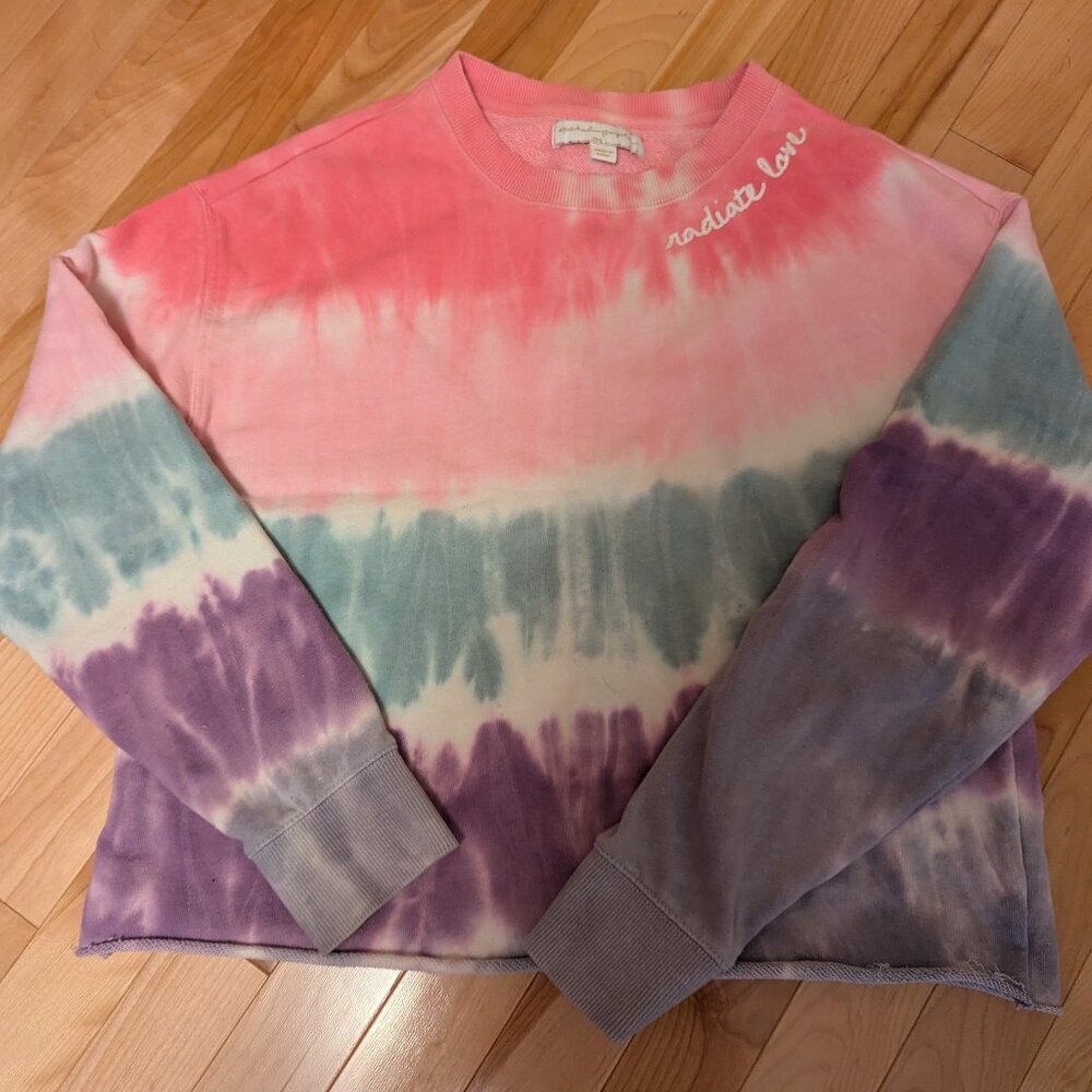 Spiritual Gangster Sweatshirt Mazzy Radiate Tie Dye Embroidered Sz. S NWT $145